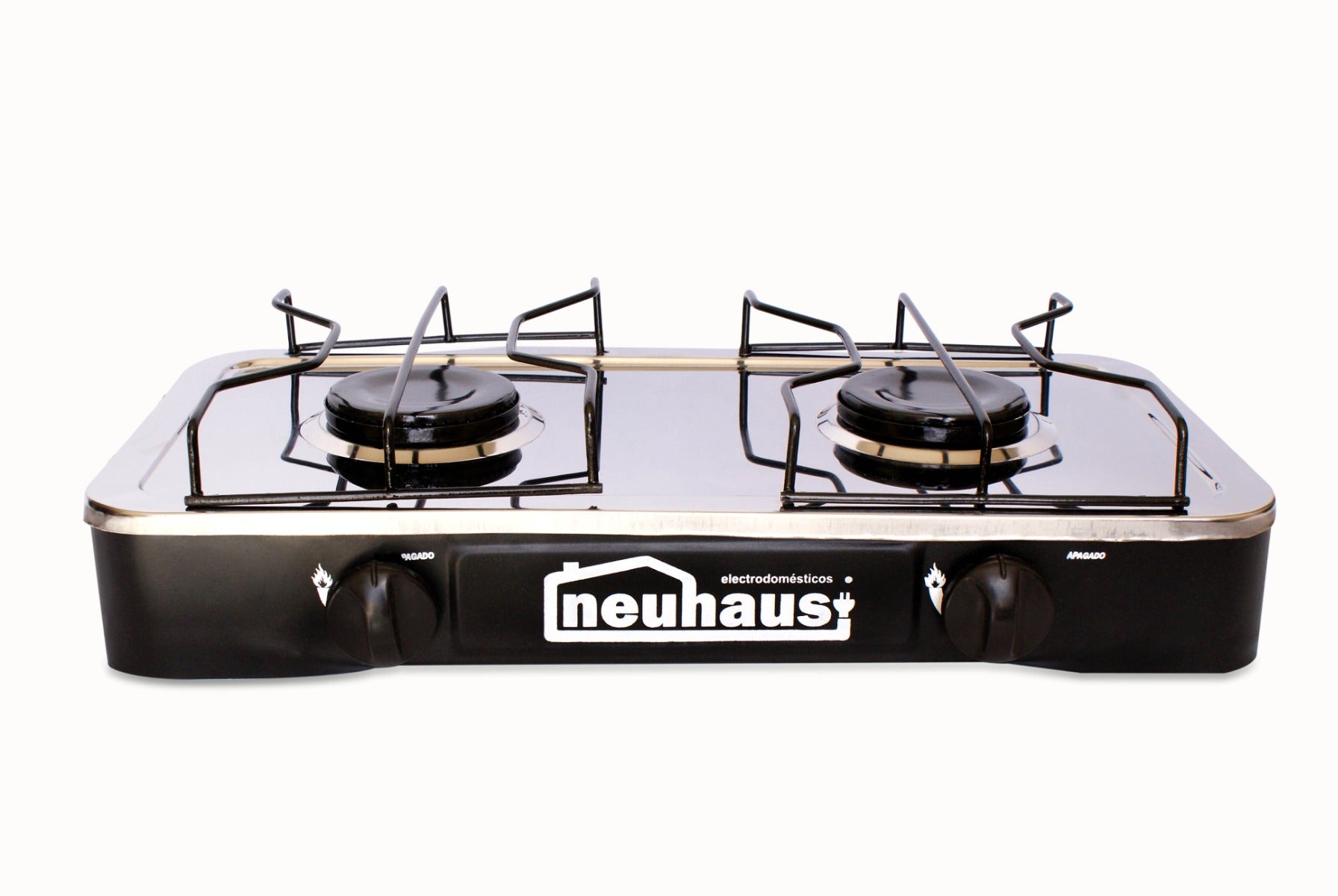 Estufa de mesa de 2 Quemadores Acero Inoxidable NEUHAUS