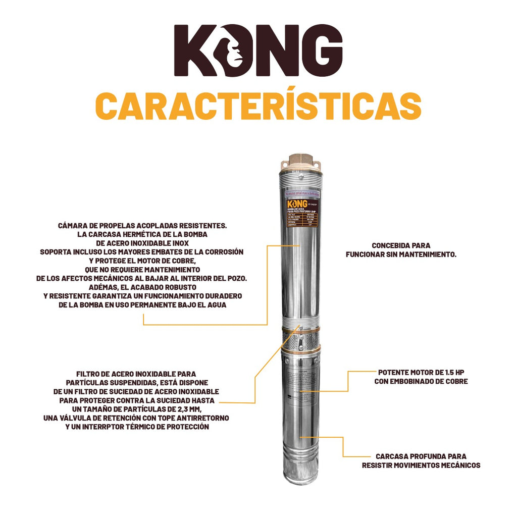 Bomba Tipo Bala 1.5 HP K0-BA212P Kong