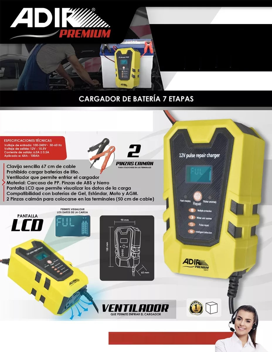 Cargador de batería 12V 7 Etapas 10597 Adir