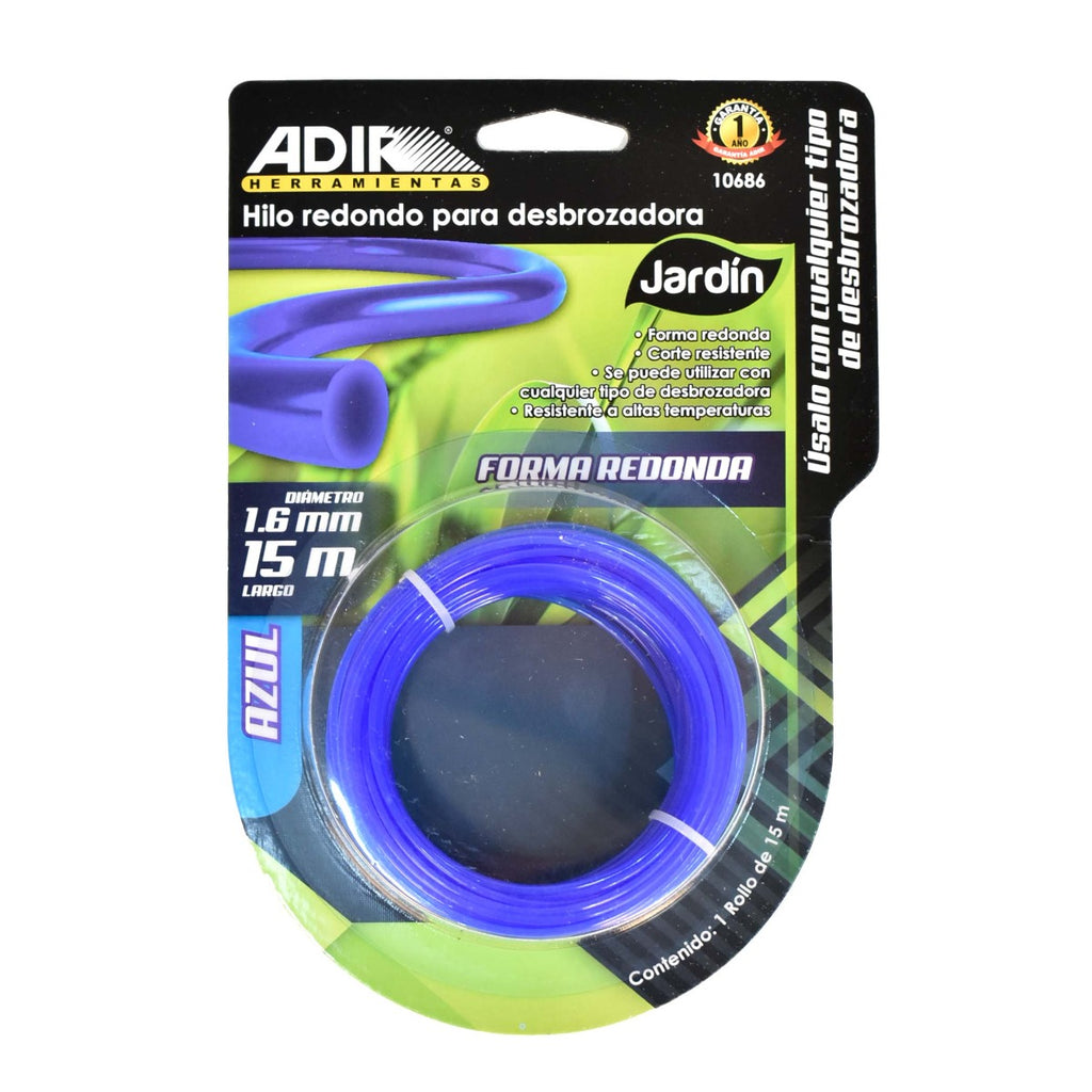 Hilo Para Desbrozadora 1.6 mm 15m 10686 Adir