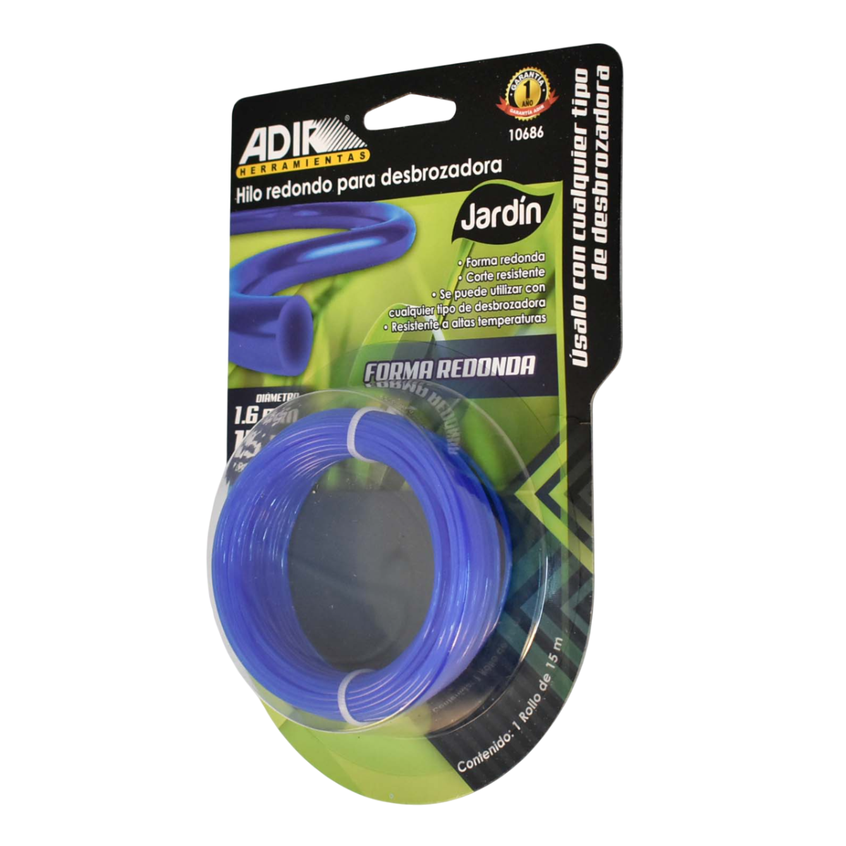 Hilo Para Desbrozadora 1.6 mm 15m 10686 Adir