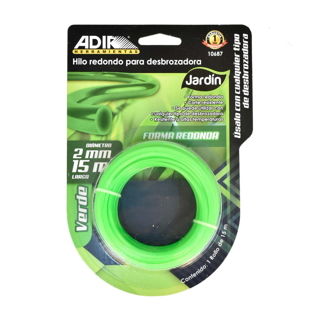Hilo Para Desbrozadora 2 mm 15m 10687 Adir