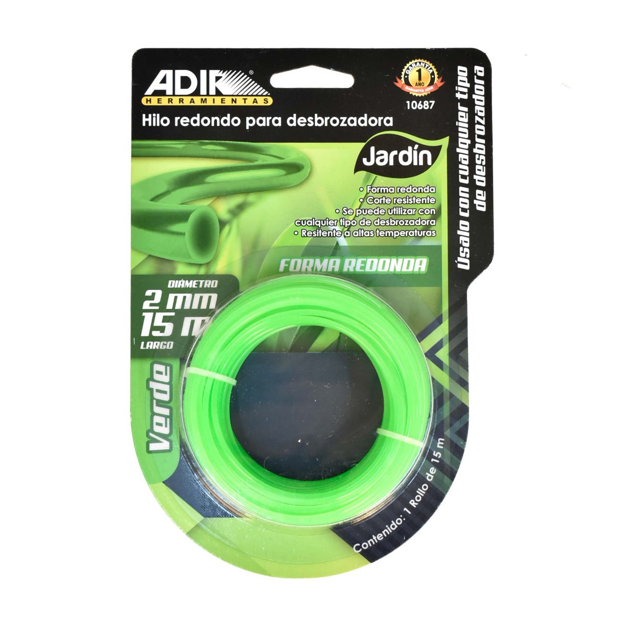 Hilo Para Desbrozadora 2 mm 15m 10687 Adir
