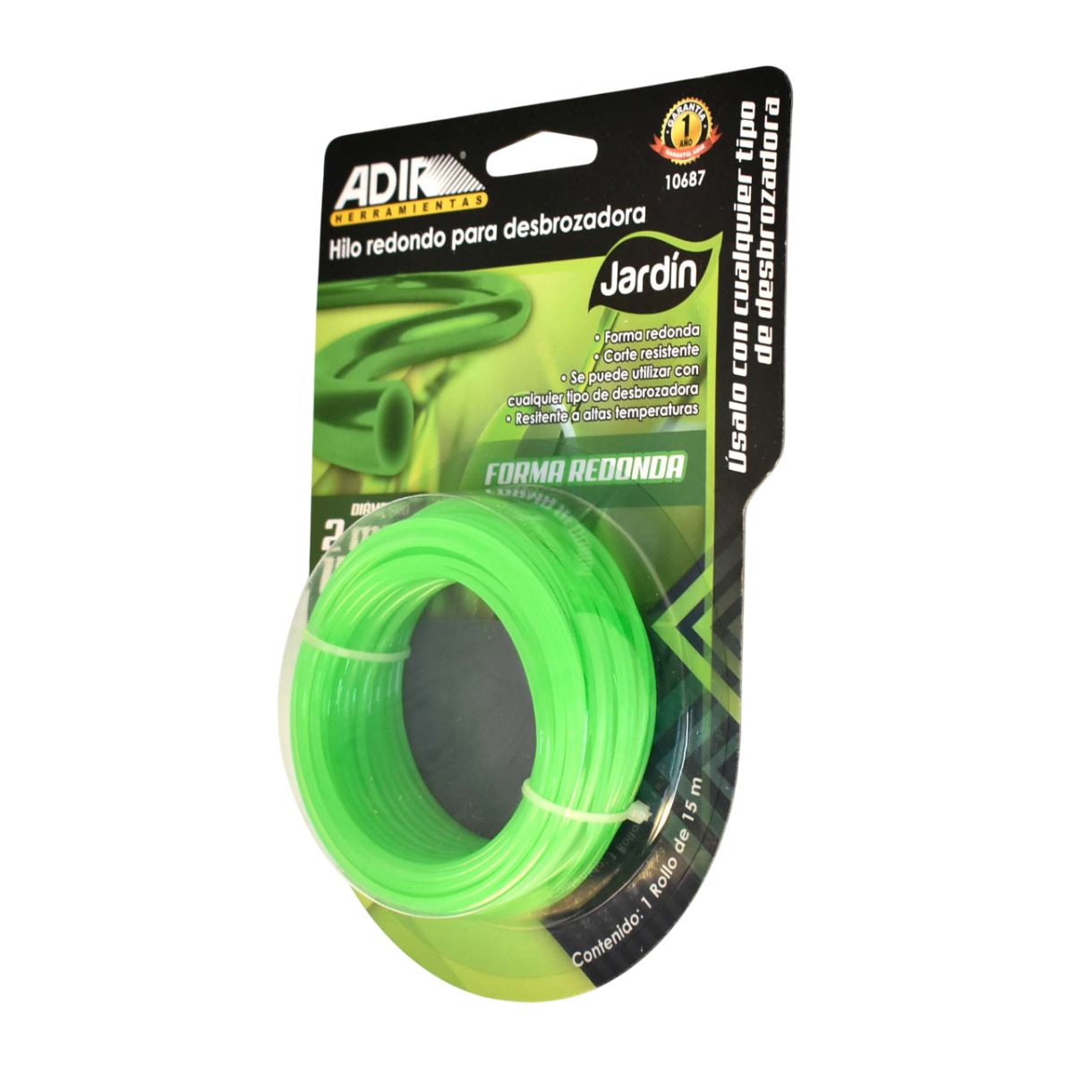 Hilo Para Desbrozadora 2 mm 15m 10687 Adir
