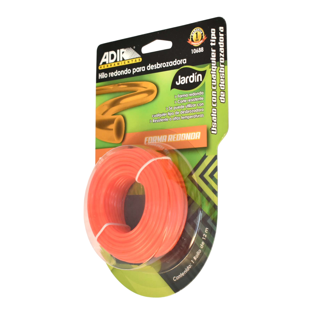 Hilo Para Desbrozadora 2.4 mm 12m 10688 Adir