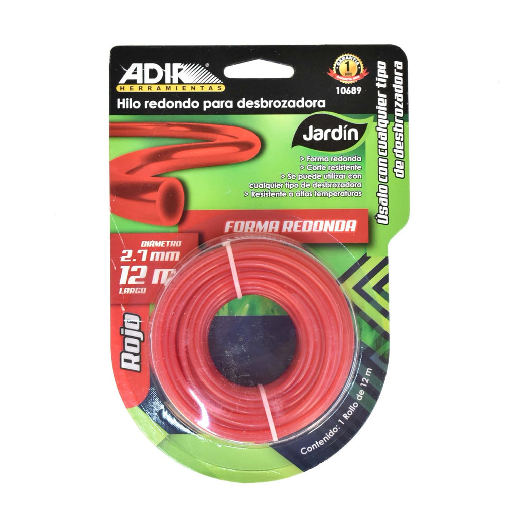 Hilo Para Desbrozadora 2.7 mm 12m 10689 Adir