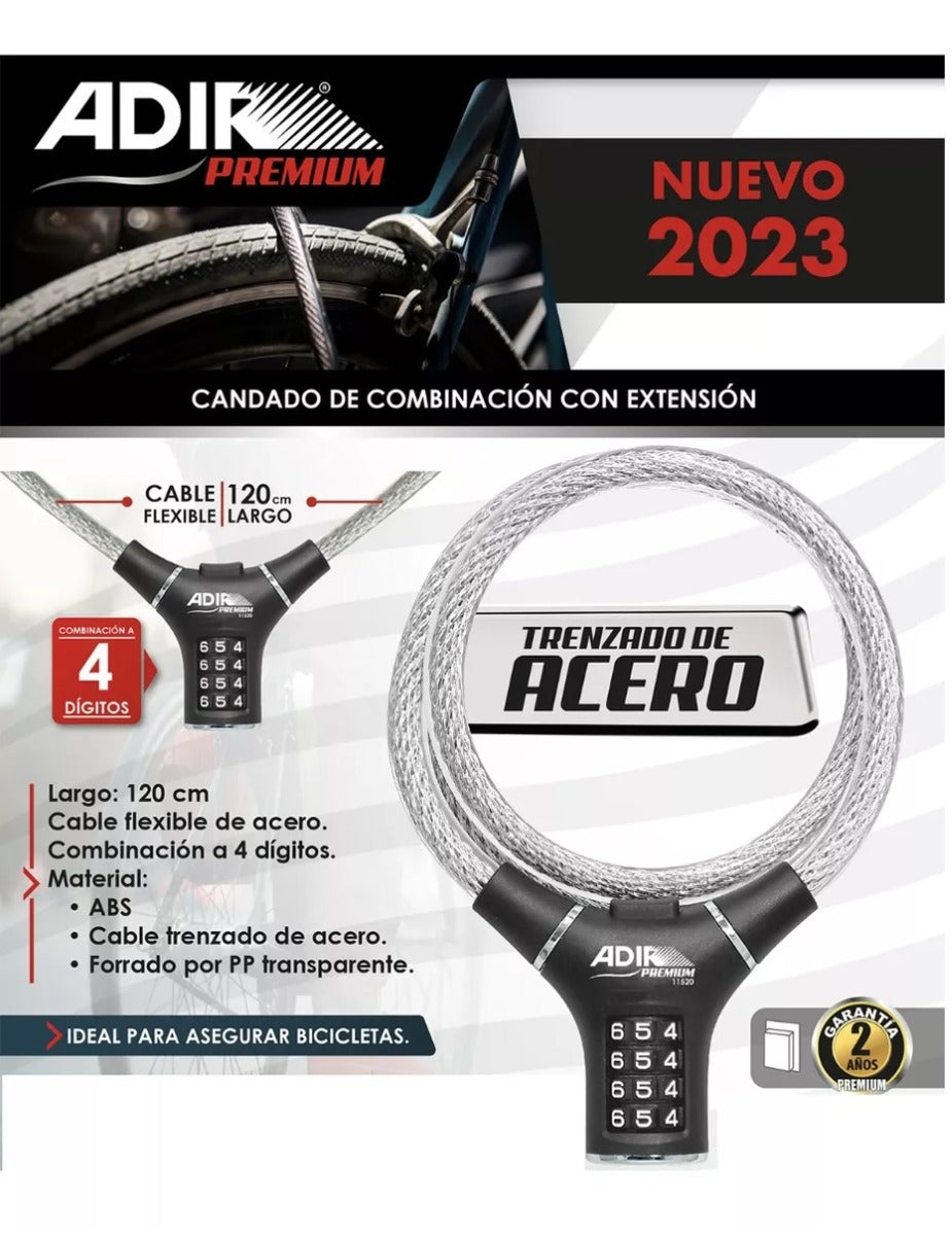 Candado de combinación para Bicicleta 11520 Adir