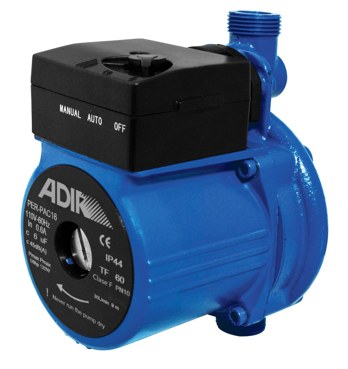 Bomba Presurizador Automático 1/6 HP 1503 Adir