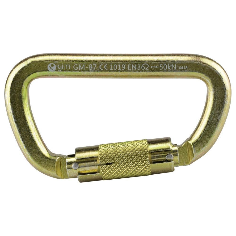 Mosquetón de Acero Tipo D 50KN 087HM Gimex