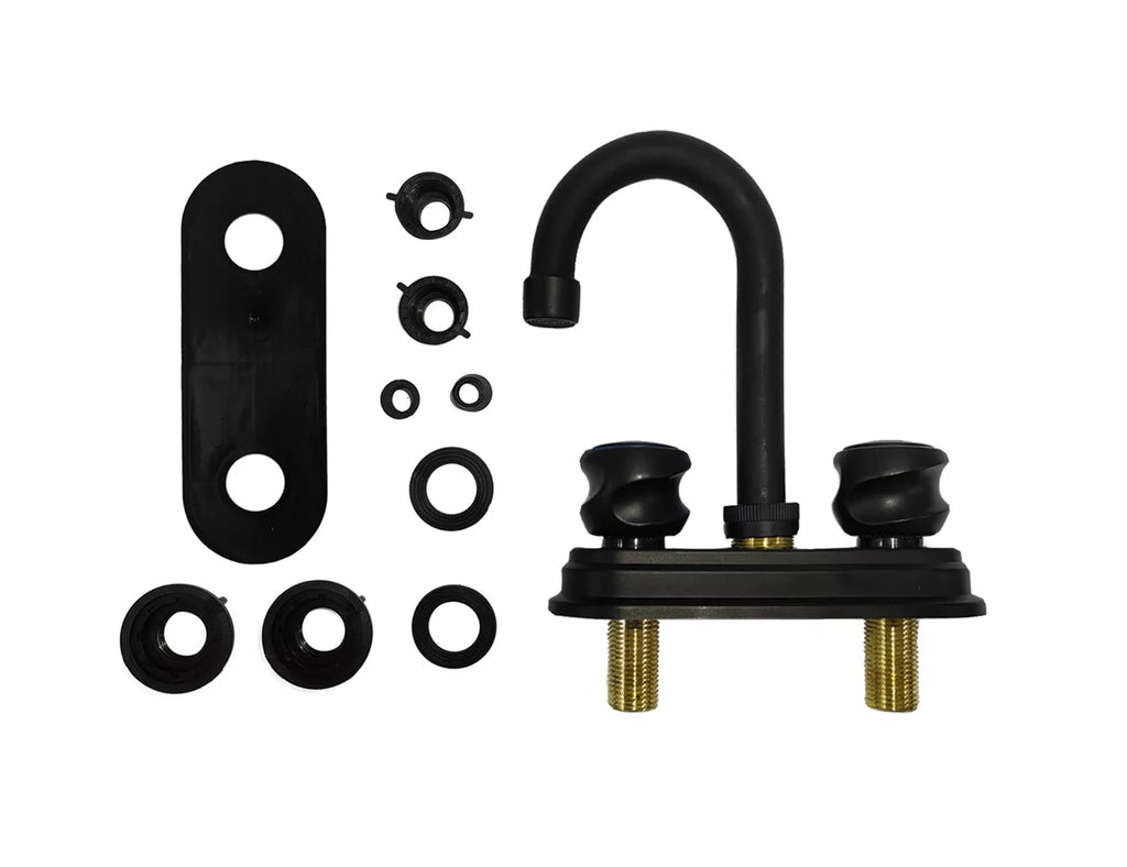 Mezcladora Para Lavabo Negro Mate 16020 Maxflu