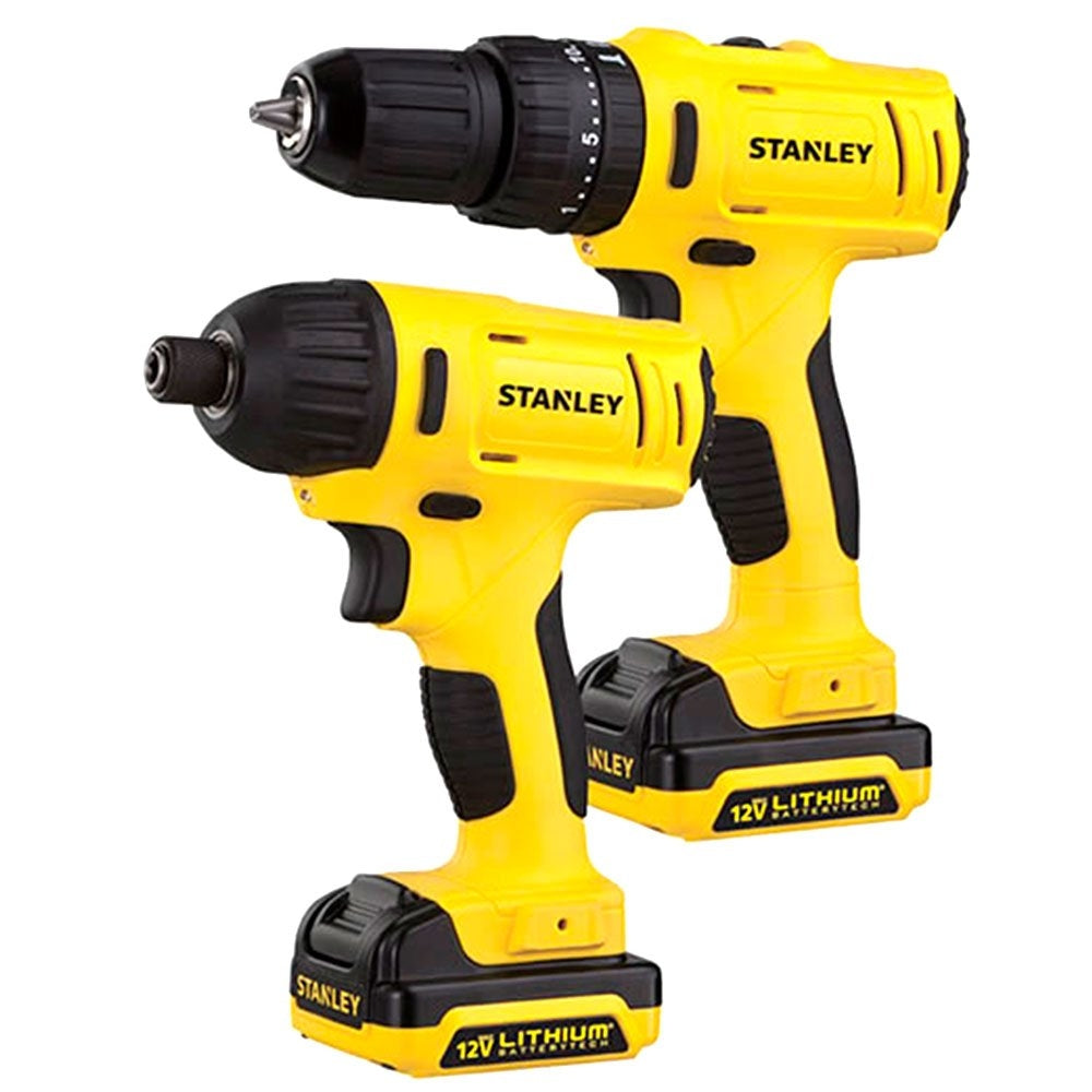 Combo taladro percutor SCH121S2 - Atornillador de impacto SCI12S12K 12V Stanley