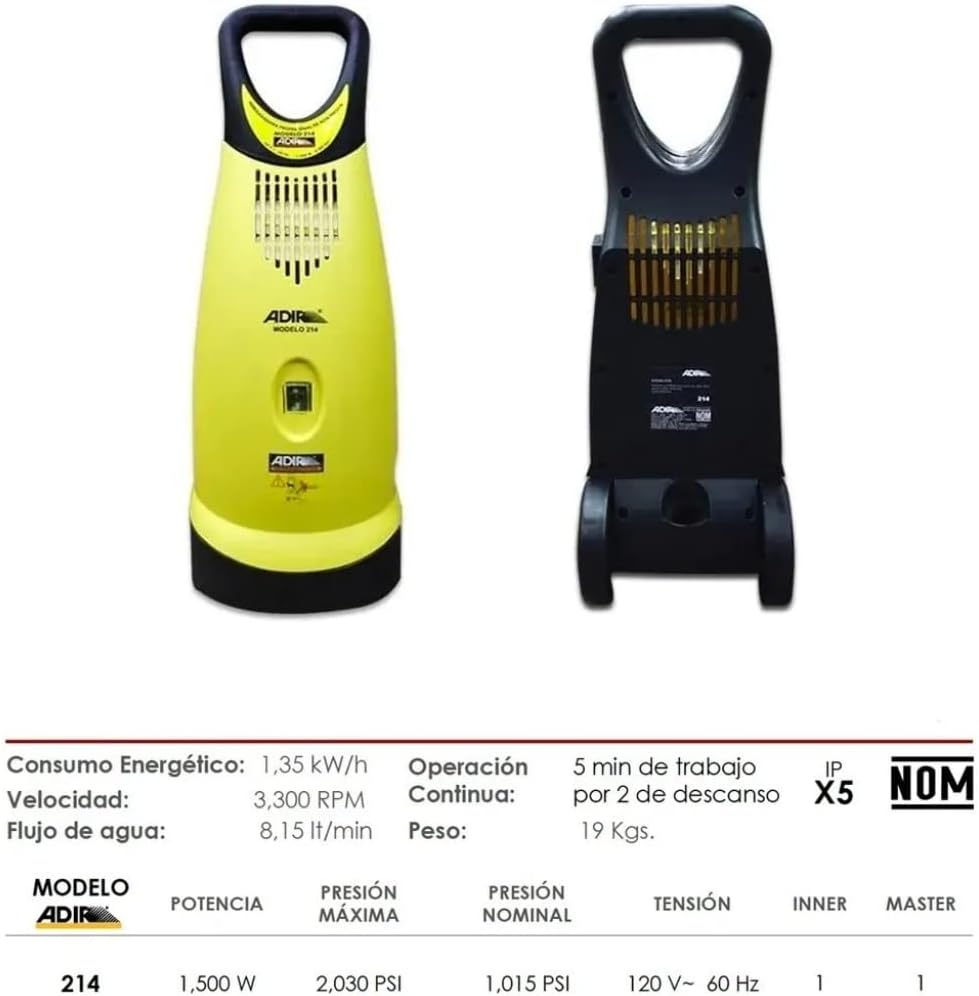 Hidrolavadora de presión 1500W 2030PSI AD-214 Adir