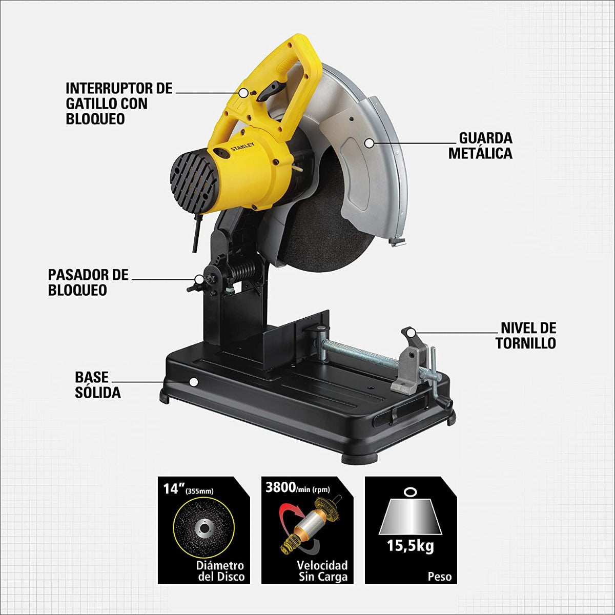 Cortadora de Metal 14" 2200W SSC22 Stanley