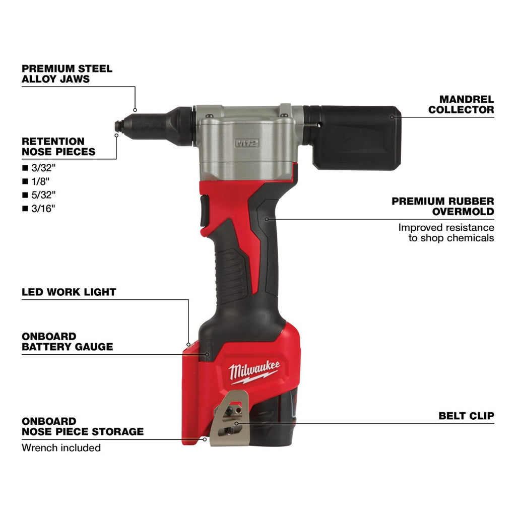 Remachadora M12™ 2550-22 Milwaukee