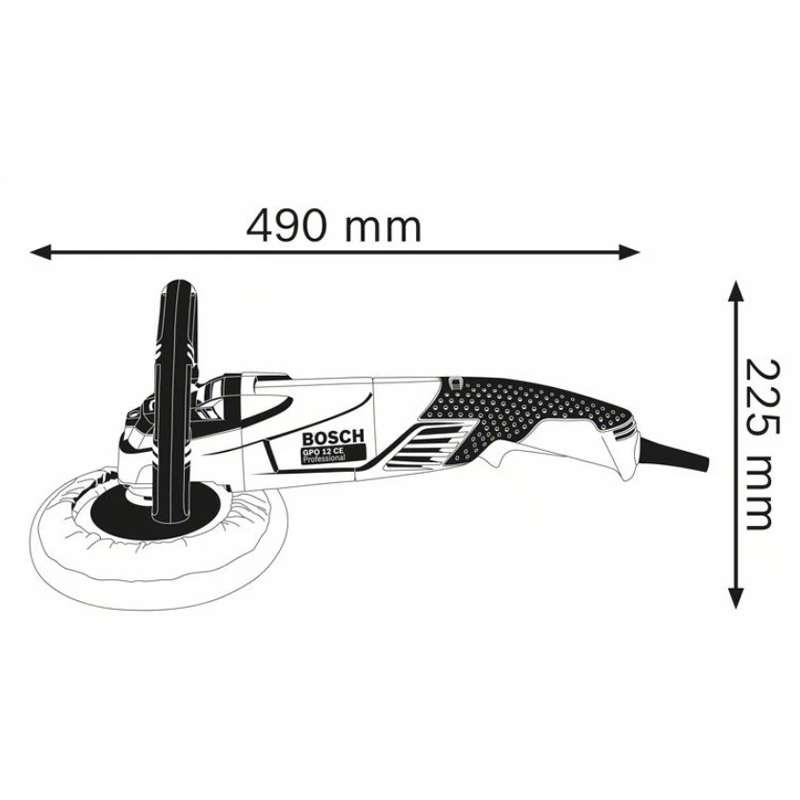 Pulidora 7" 1250W 750 - 3,000 rpm Heavy Duty GPO 12 CE 1389.0 Bosch