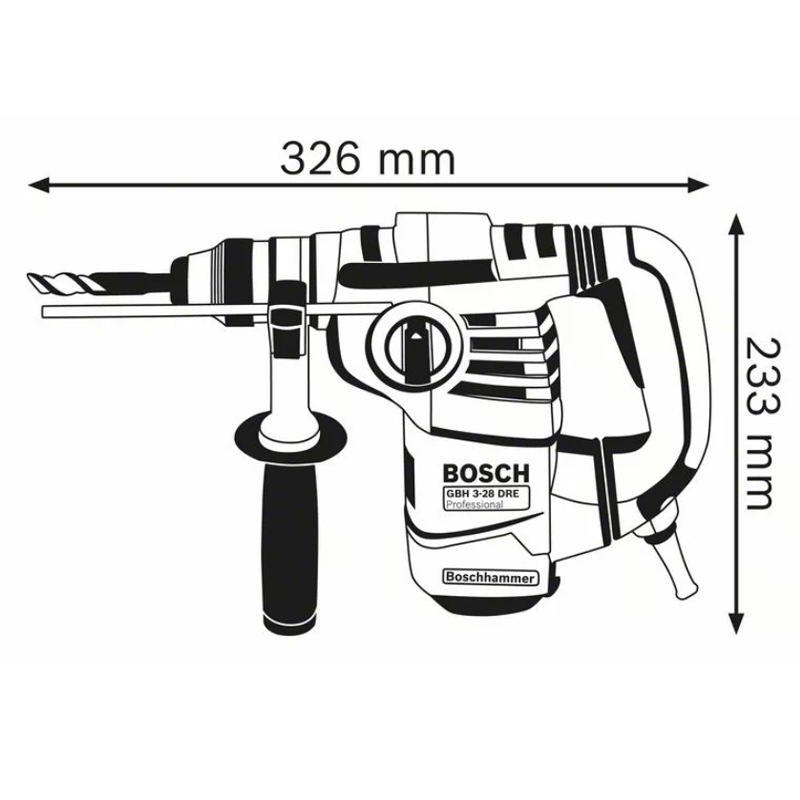 Martillo Perforador Demoledor 800W 3.5 J Heavy Duty GBH 3-28 DRE 1123A.0 Bosch