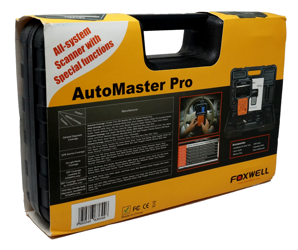 Escaner de motor Obd Bcm Hvac cuerpo de aceleracion Nt680pro Foxwell
