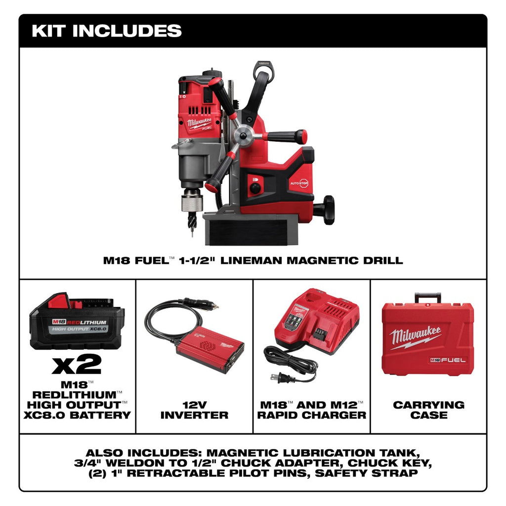 Taladro Magnético M18 FUEL™ De 1-1/2" 2788-22HD Milwaukee