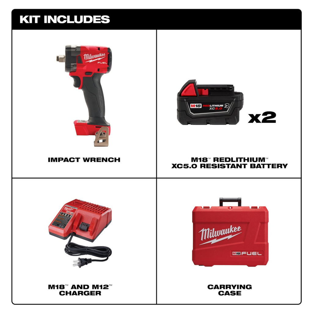 Llave de Impacto M18 FUEL™ 1/2" 2855-22 Milwaukee