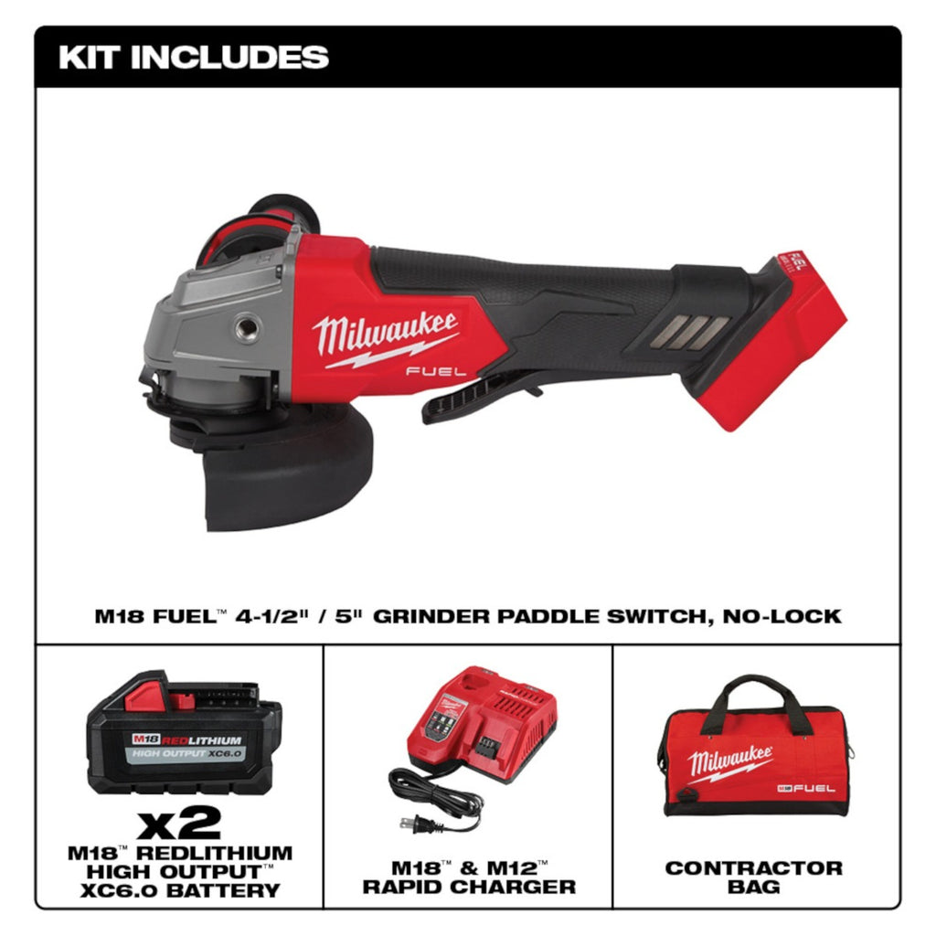 Miniesmeriladora Con Freno M18 FUEL™ De 4-1/2" / 5" 2880-22 Milwaukee