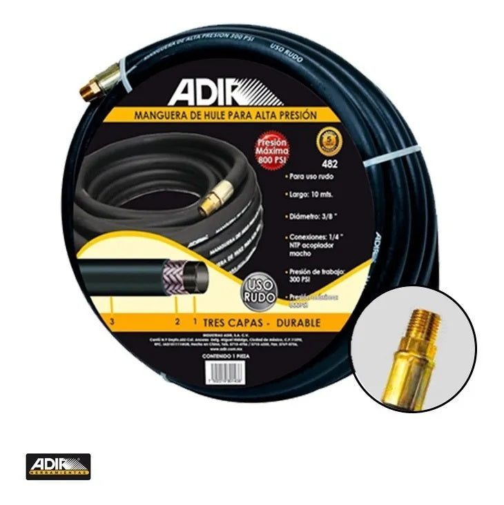 Manguera de alta presión macho 3/8 Pulg 10m AD-482 Adir