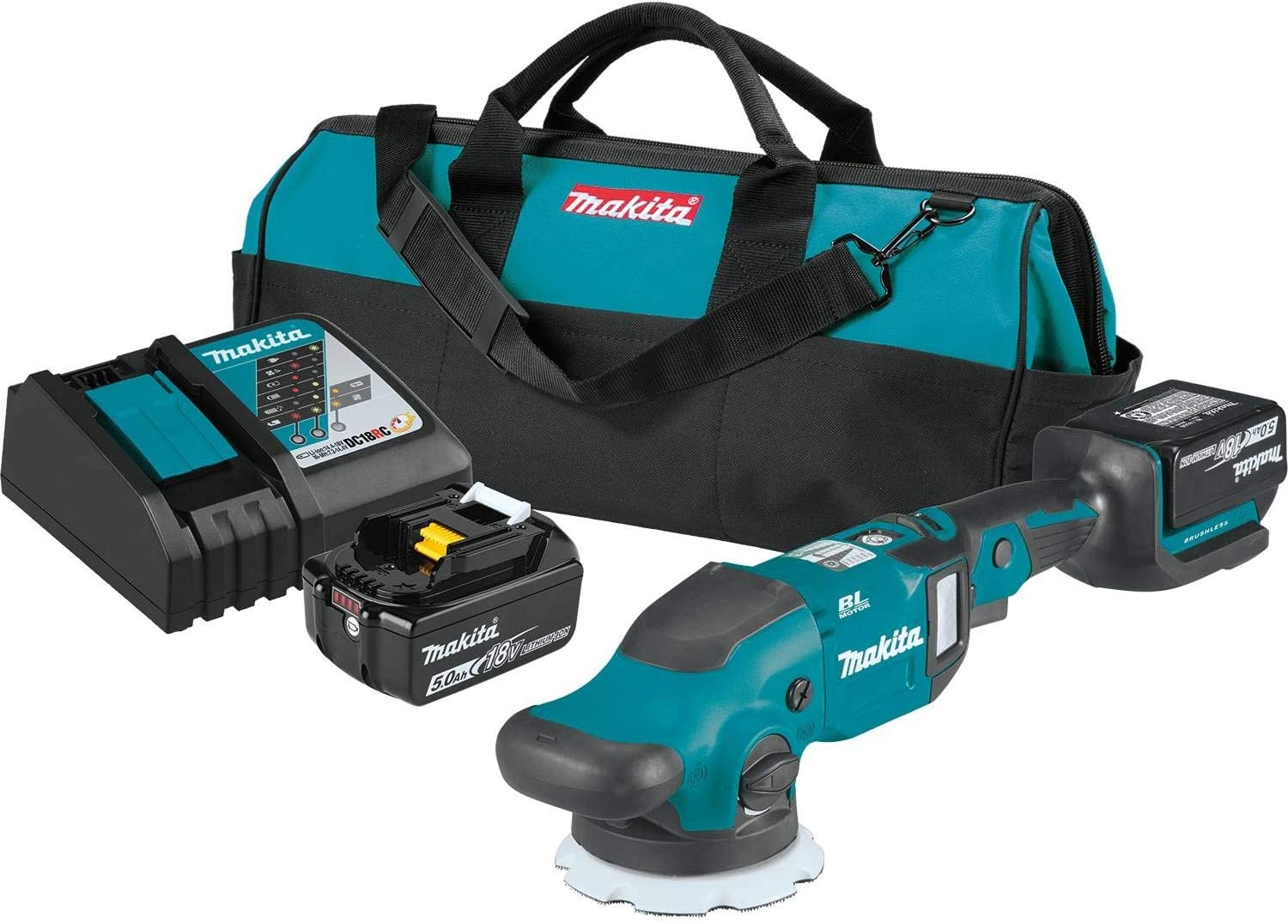 Pulidora Doble Acción Inalámbrica 5" 18V DPO500RTE Makita