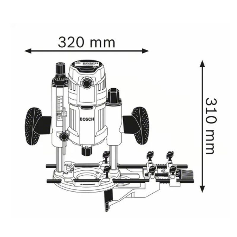 Router 1600W 25,000 rpm Heavy Duty GOF 1600 CE 1624.0 Bosch