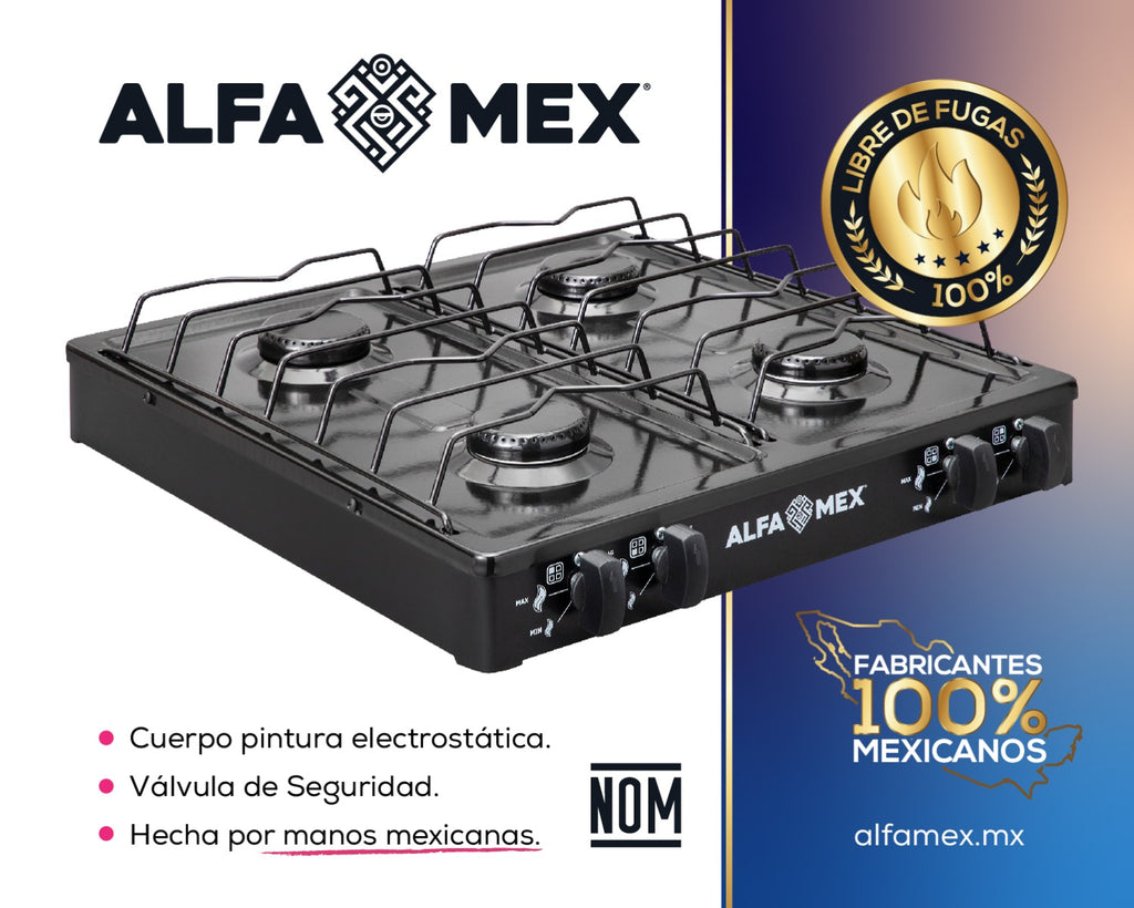 Estufa de mesa de 4 Quemadores ALFA