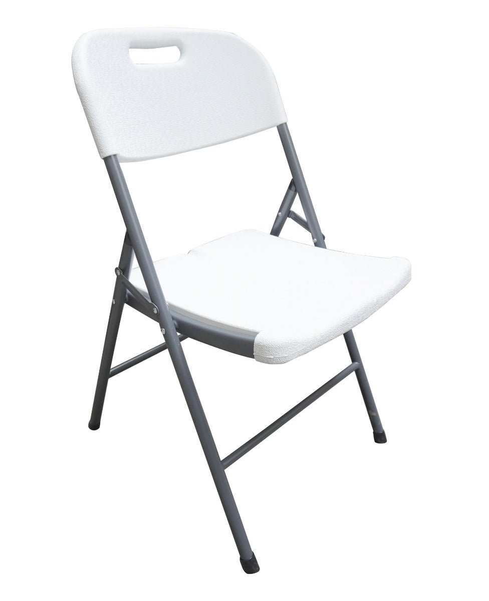 Silla Plegable Reforzada Blanca GardenLife
