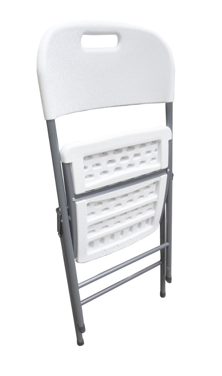 Silla Plegable Reforzada Blanca GardenLife