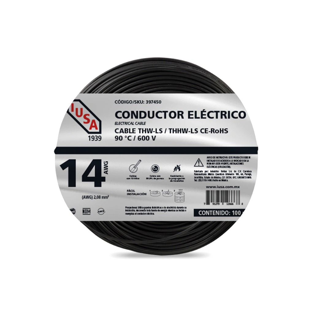 Cable Eléctrico THW #14 100m Iusa