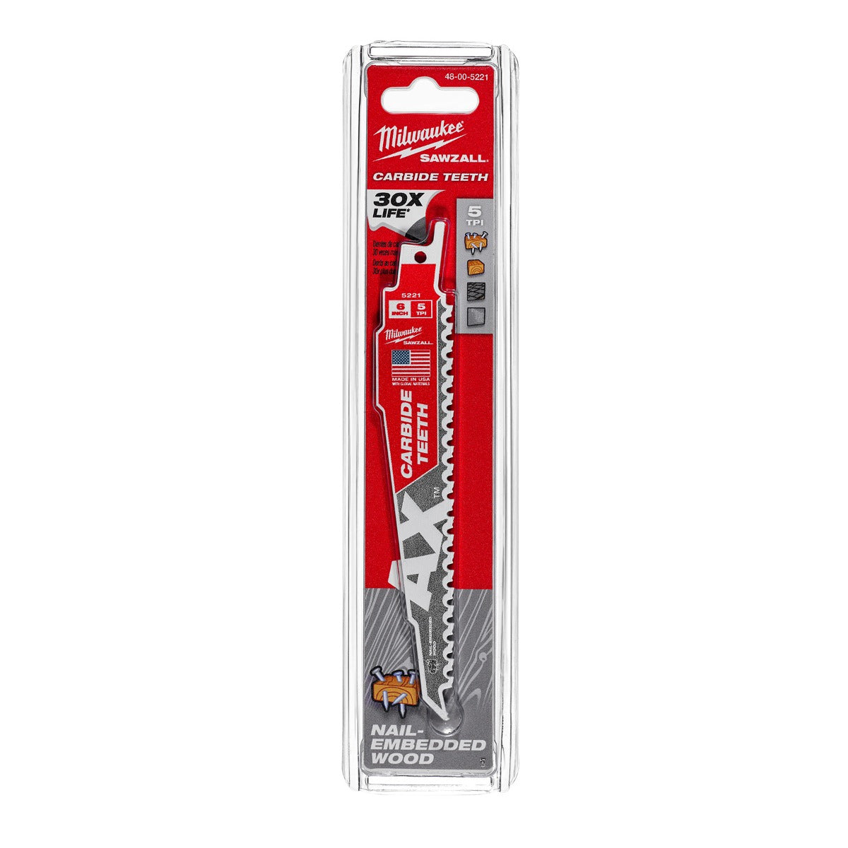 Segueta Sierra Sable 6” 48-00-5221 Milwaukee