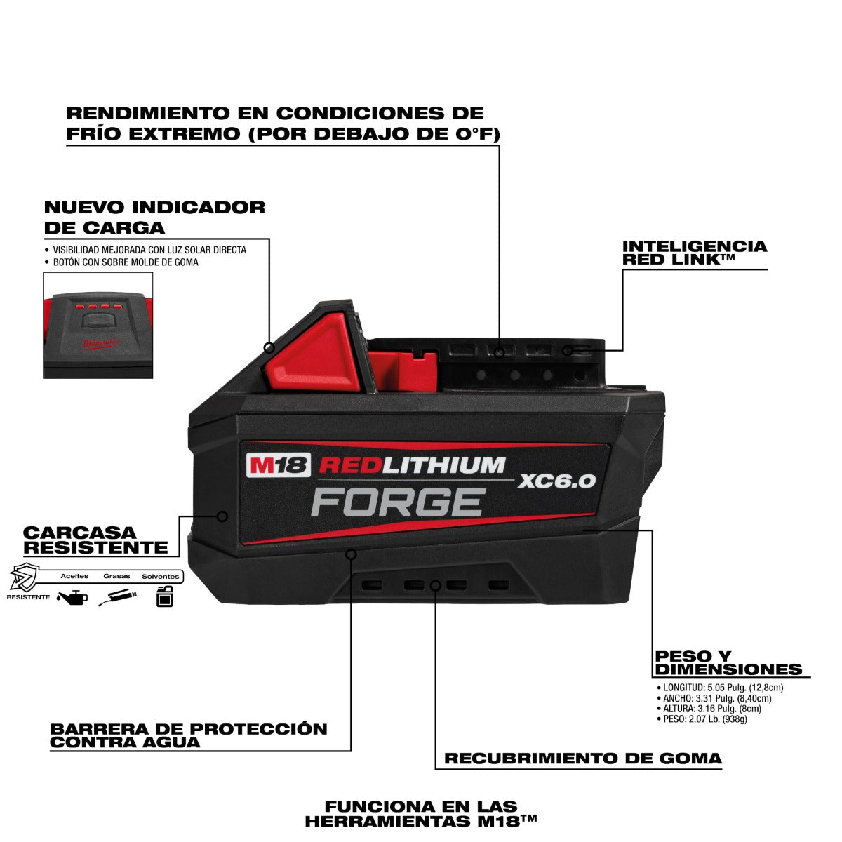 Batería M18™ REDLITHIUM™ FORGE™ XC6.0 48-11-1861 Milwaukee