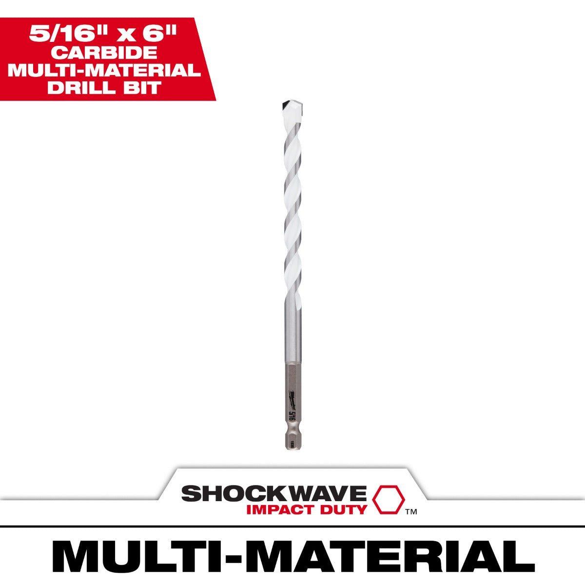 Broca de carburo Multi Material 5/16" X 6” 48-20-8888 Milwaukee
