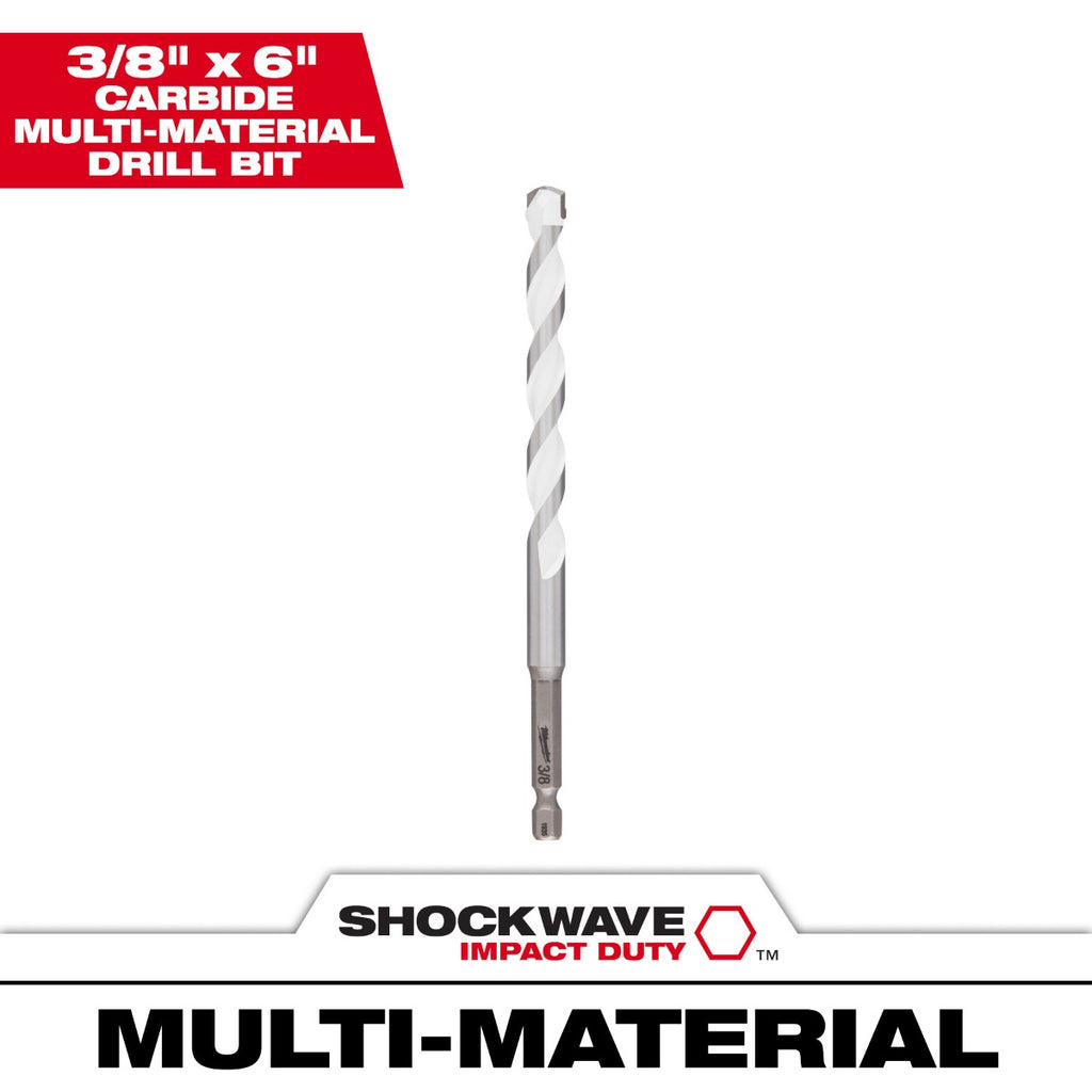 Broca de carburo Multi Material 3/8" X 6” 48-20-8890 Milwaukee