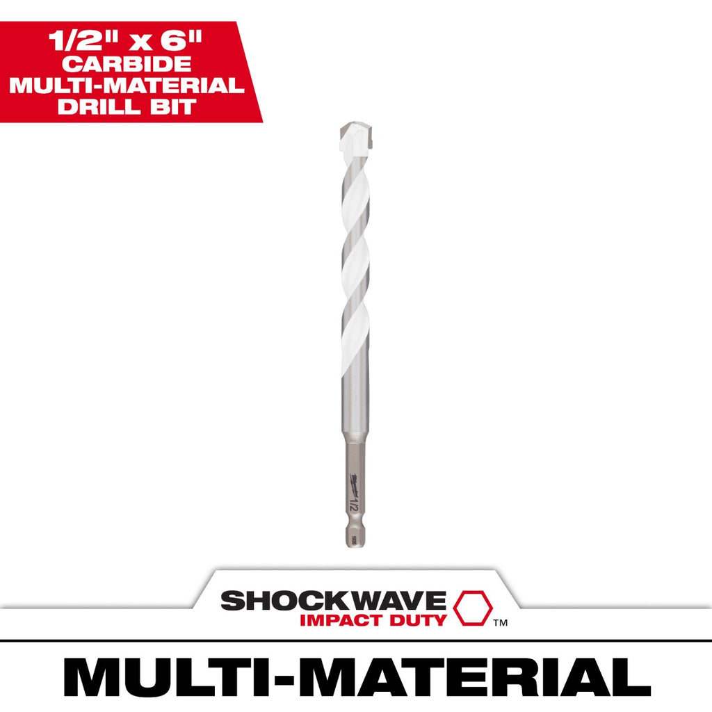 Broca de carburo Multi Material 1/2" X 6” 48-20-8892 Milwaukee