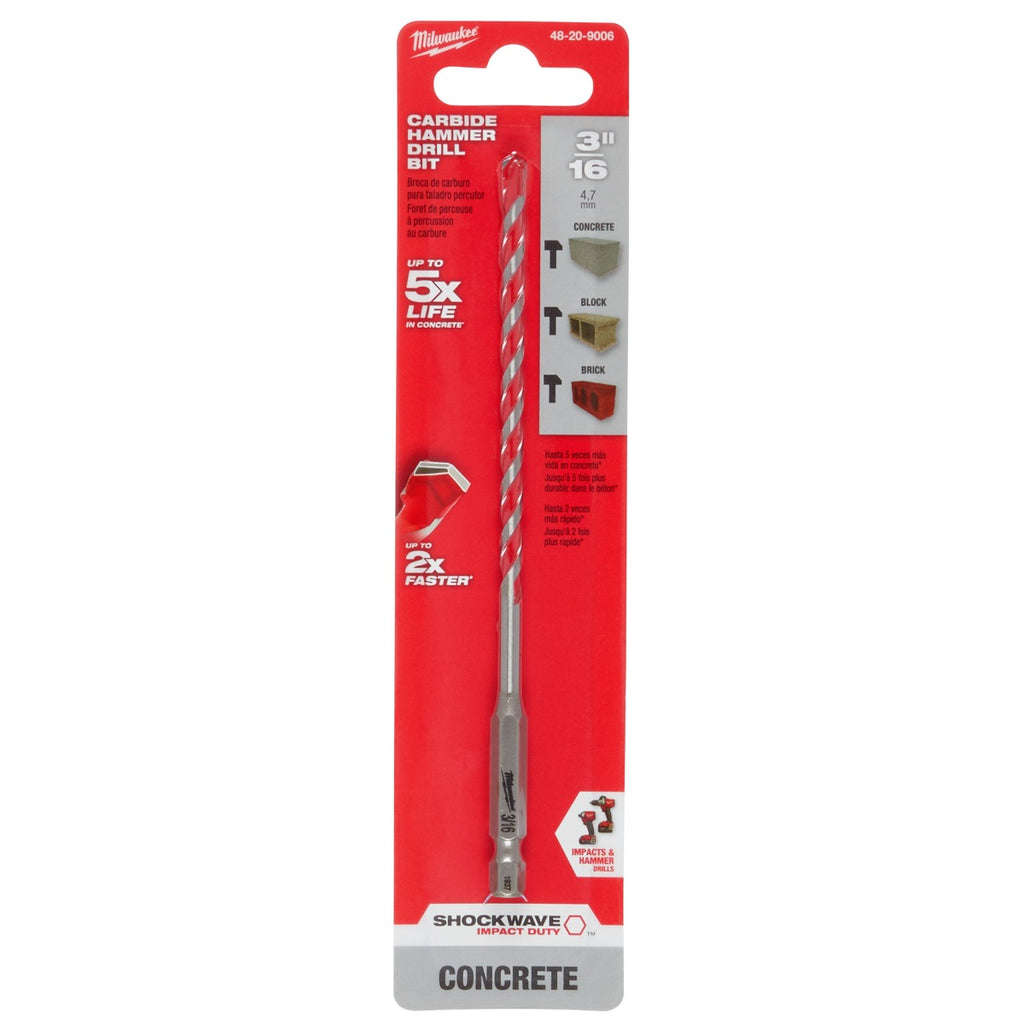 Broca de Concreto 3/16" X 6” 48-20-9006 Milwaukee