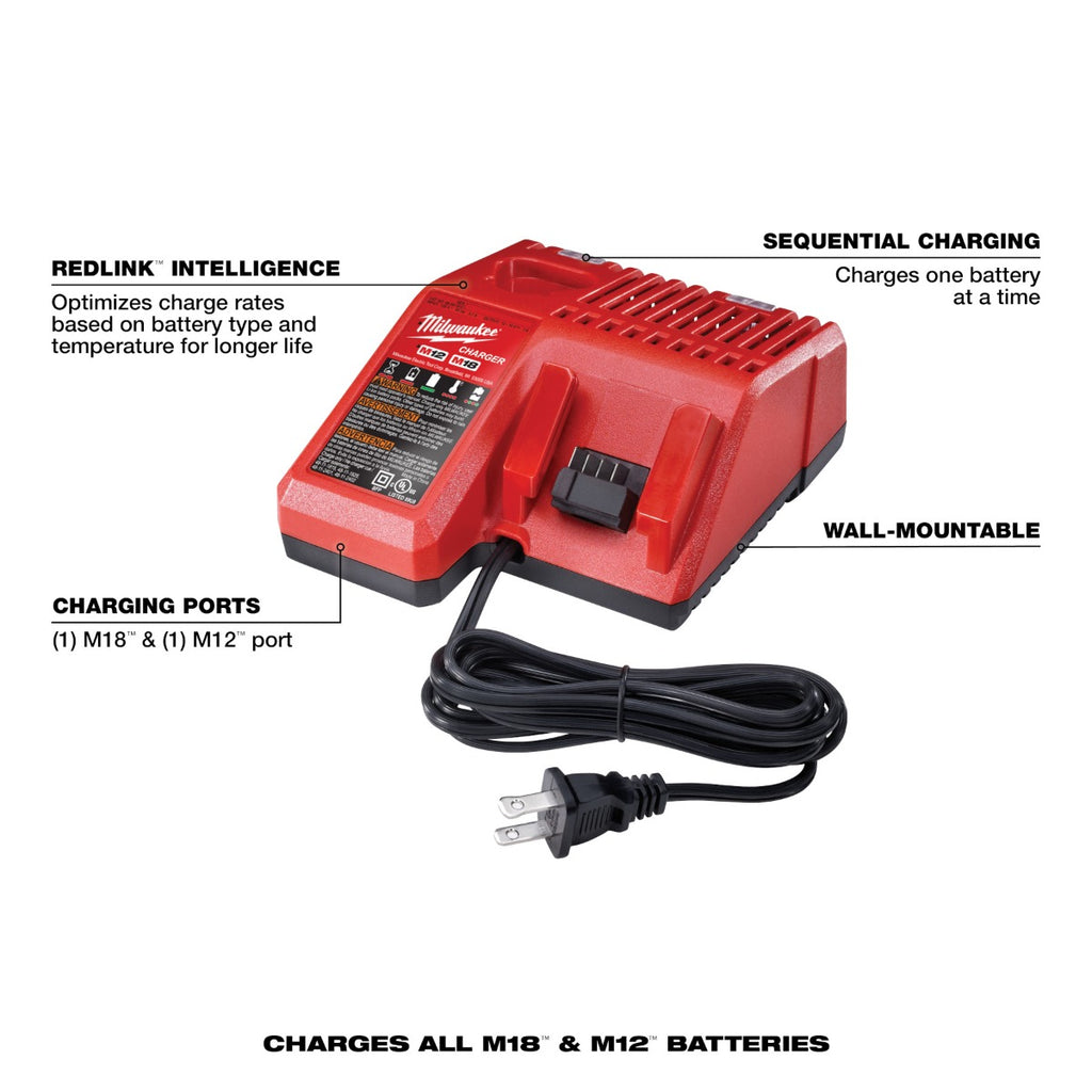 Cargador de batería M18™ y M12™ 48-59-1812 Milwaukee