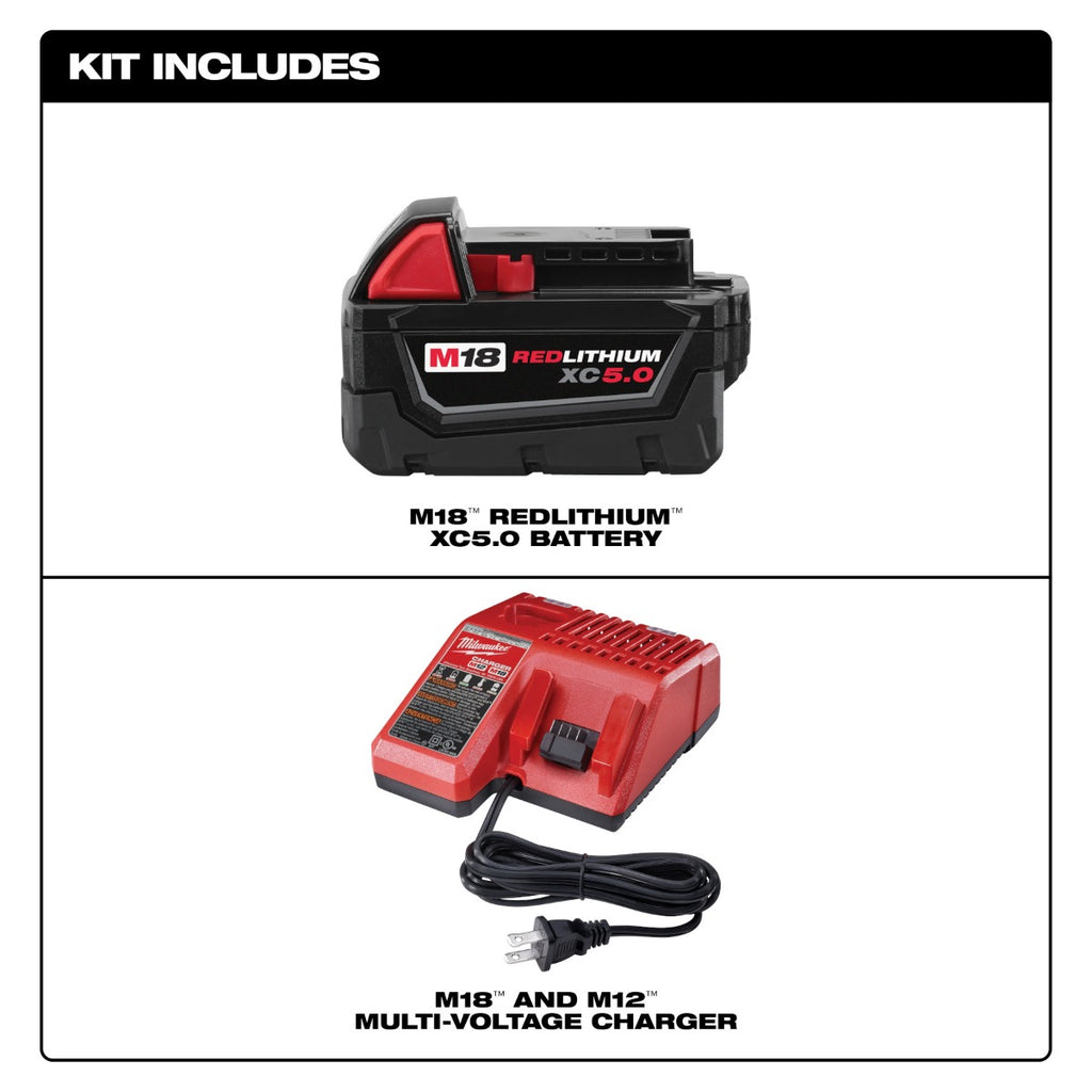 Juego batería y cargador M18™ REDLITHIUM™ XC5.0  48-59-1850 Milwaukee