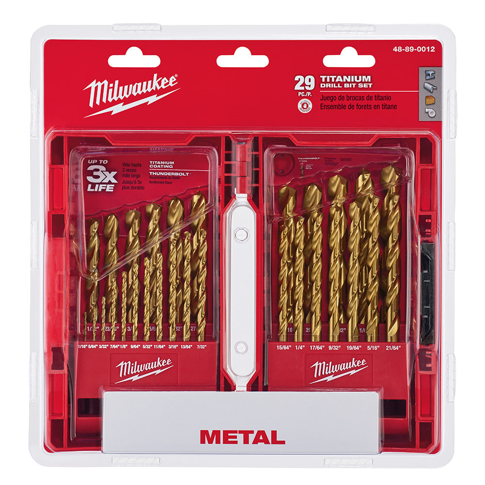 Juego de brocas 29 Pz titanio 48-89-0012 Milwaukee