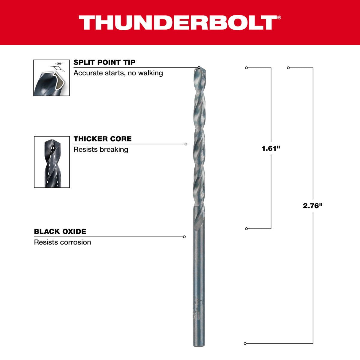 Broca Alta velocidad 1/8” 48-89-2714 Milwaukee