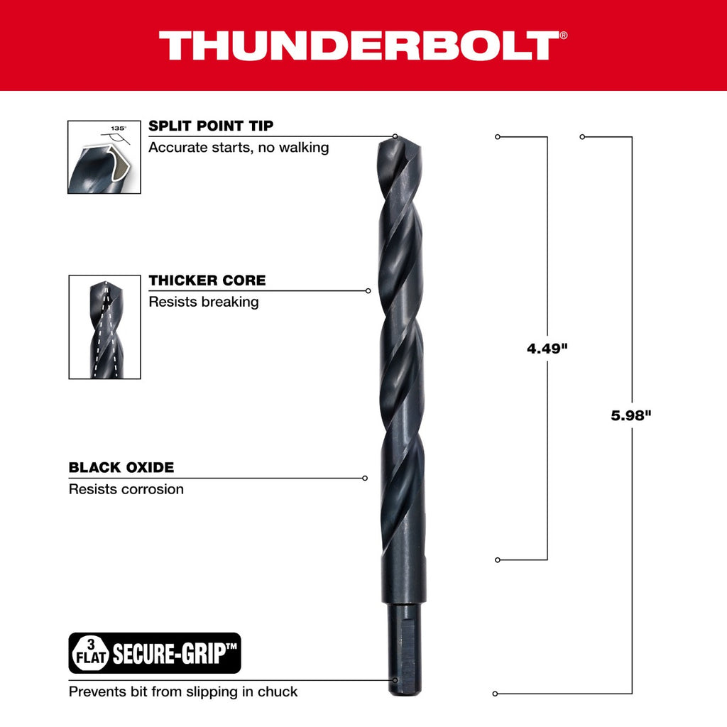 Broca Alta Velocidad 1/2” 48-89-2738 Milwaukee