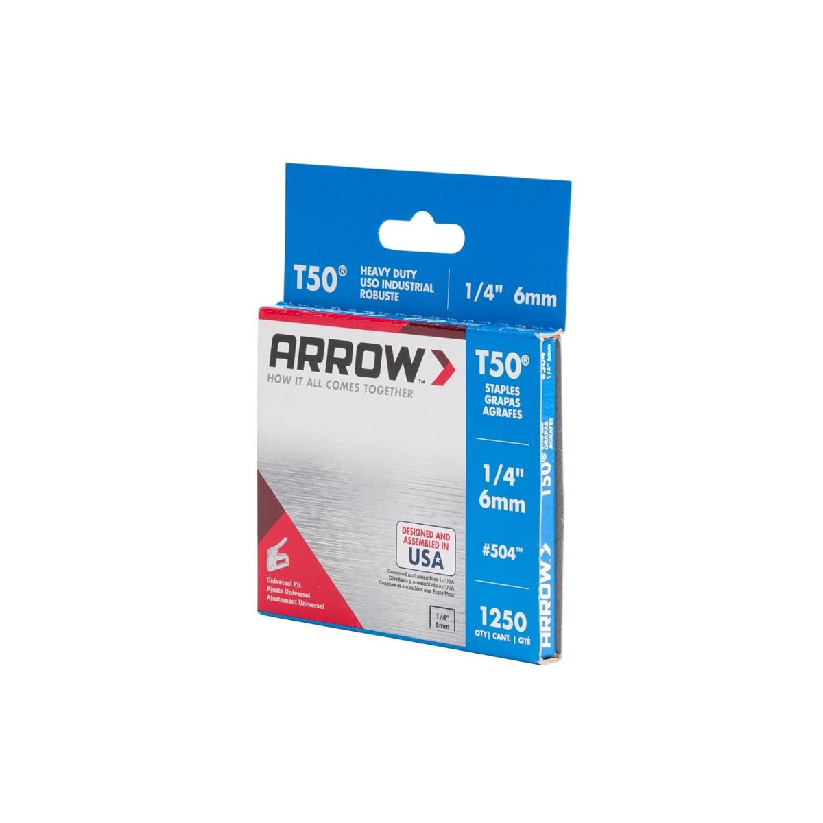 Grapas T50 1/4” #504 1250 Pzs Arrow