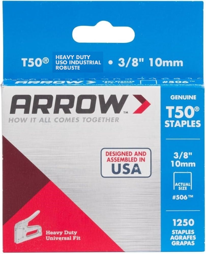 Grapas T50 3/8” #506 1250 Pzs Arrow