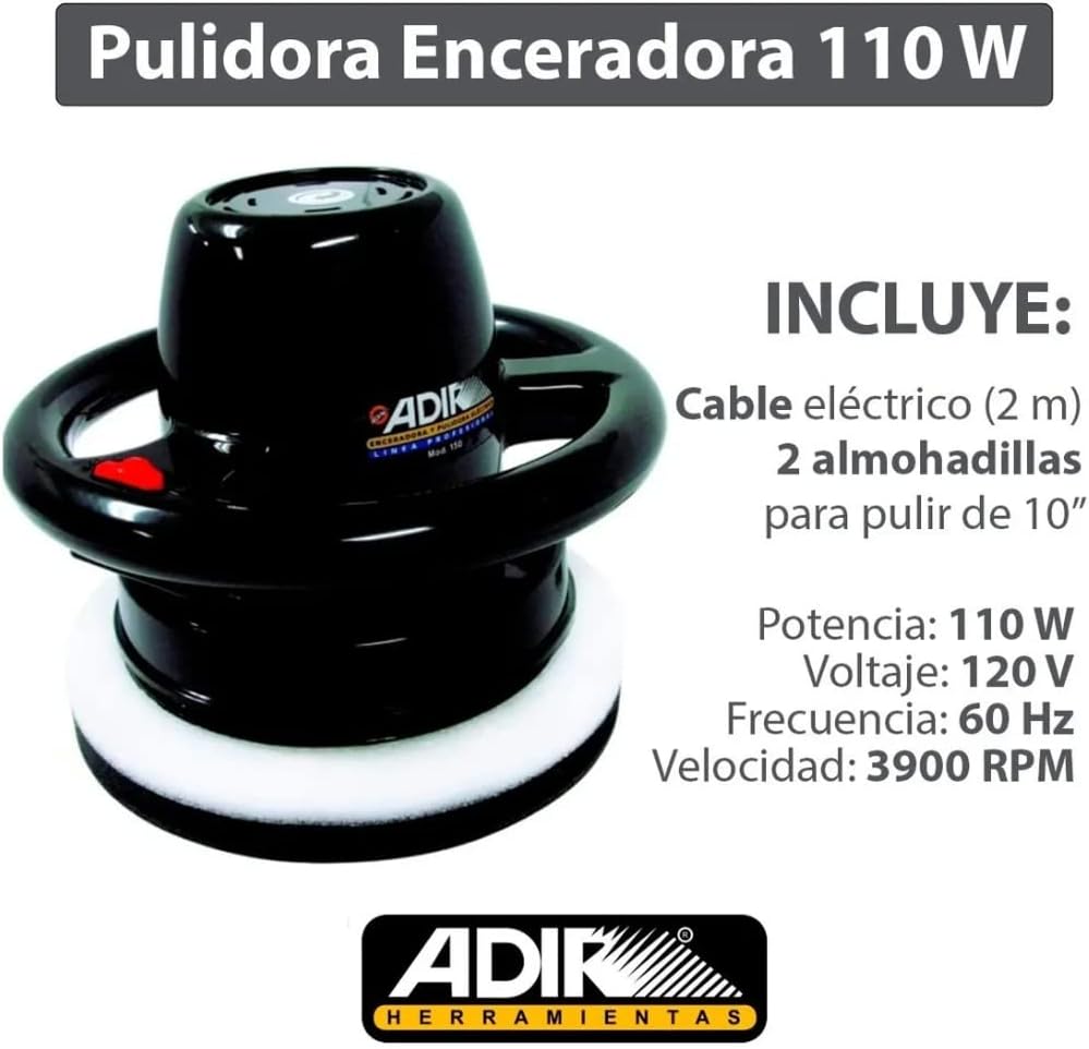 Enceradora y pulidora eléctrica 10 Pulg AD-150 Adir