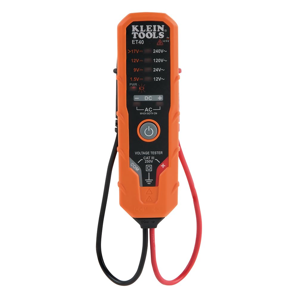 Multímetro digital de gancho de rango automático de 400 A CA con medidor de temperatura CL220VP Klein Tools