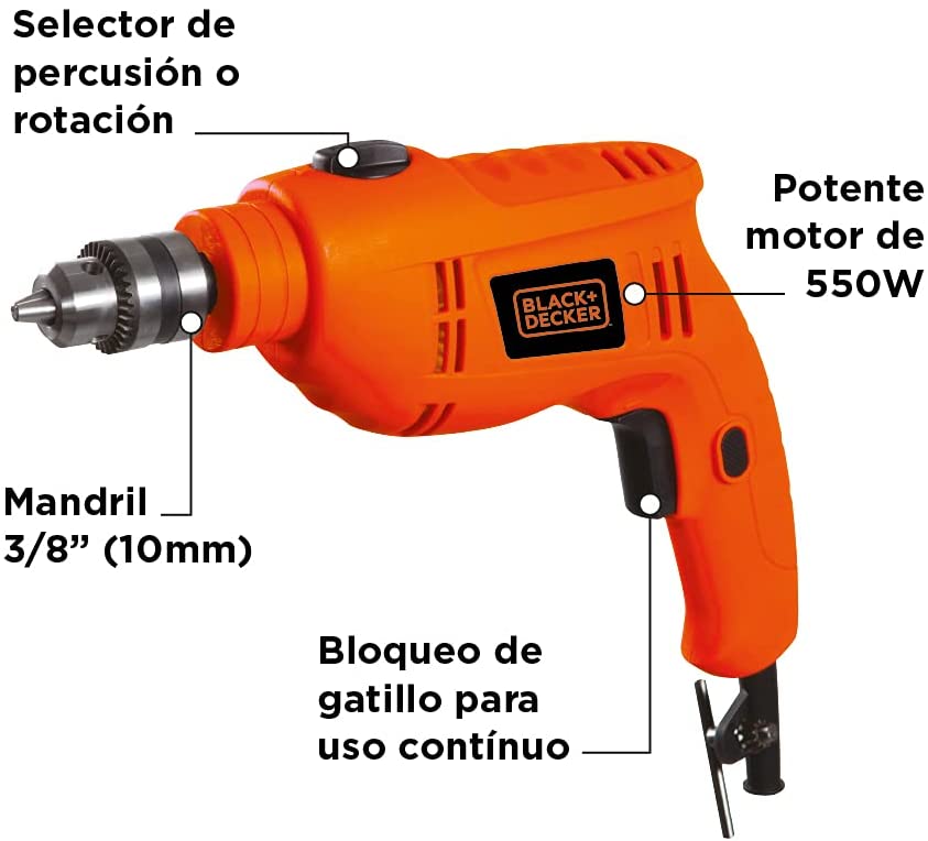 Rotomartillo 550w 3/8 TB550 Black&Decker