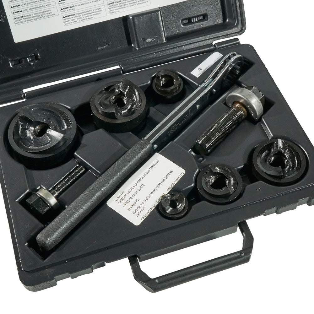 Juego de 6 Sacabocados KT de 0.50'' a 2'' en estuche 53732SEN Klein Tools