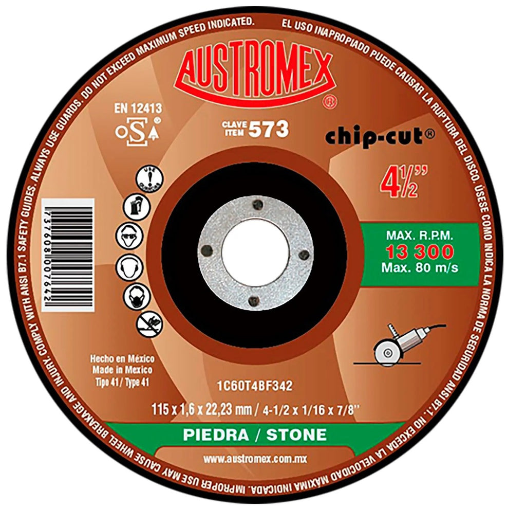 Disco Para Corte de Piedra 4-1/2” 573 Austromex