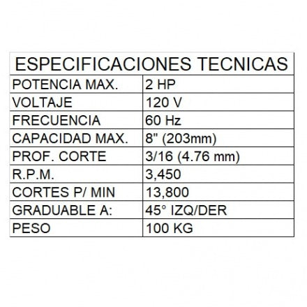 Canteadora Para Madera 8" CT-200 Oakland